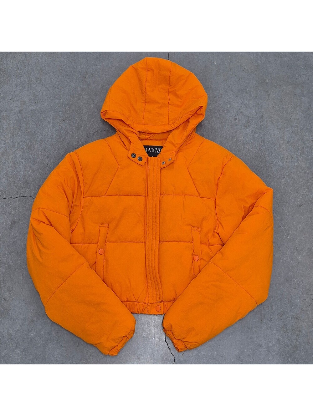 ANWND Orange Full Zip Puffer Jacket